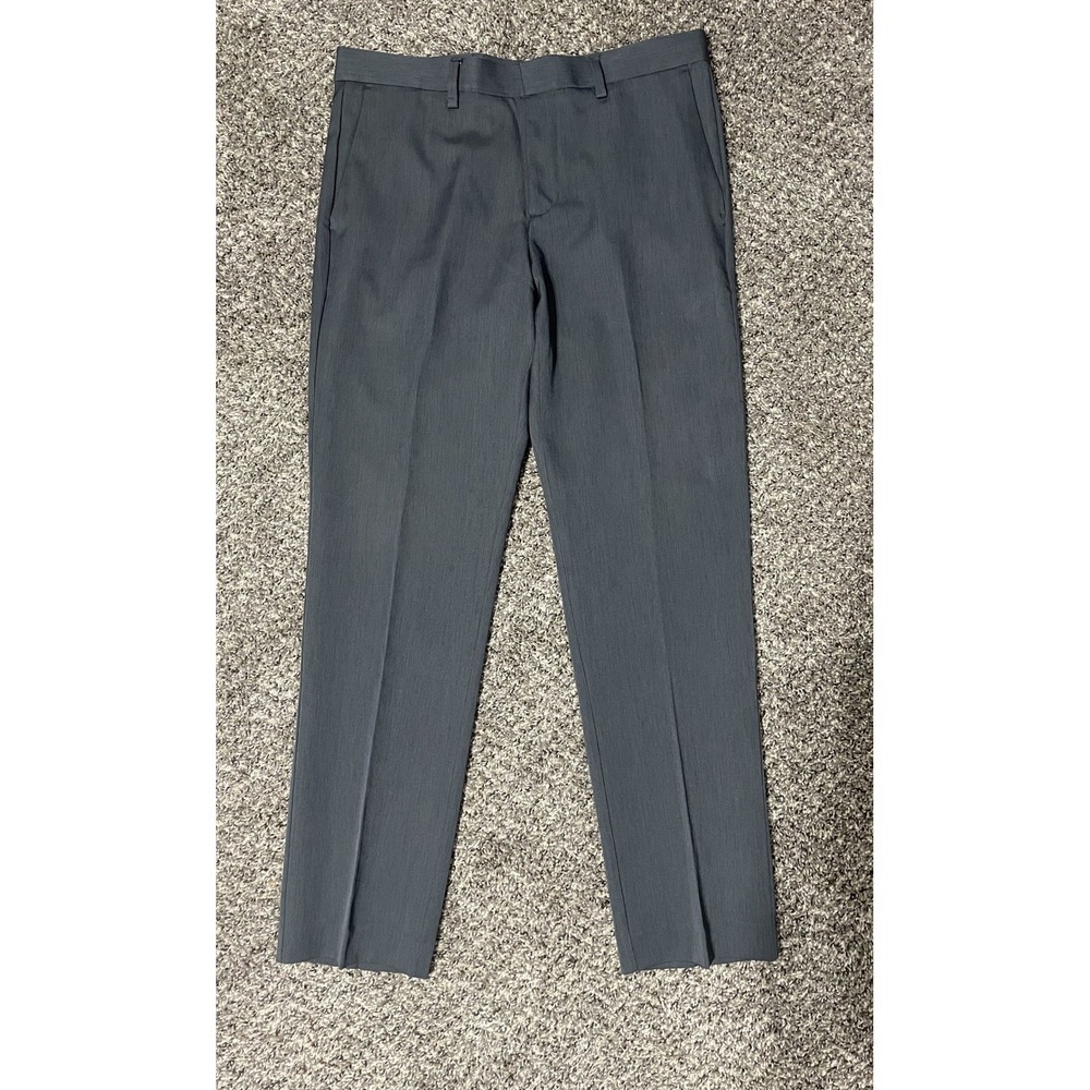 Perry Ellis Portfolio Mens Dress Pants 34x32 Modern Fit Charcoal Gray NB2757
